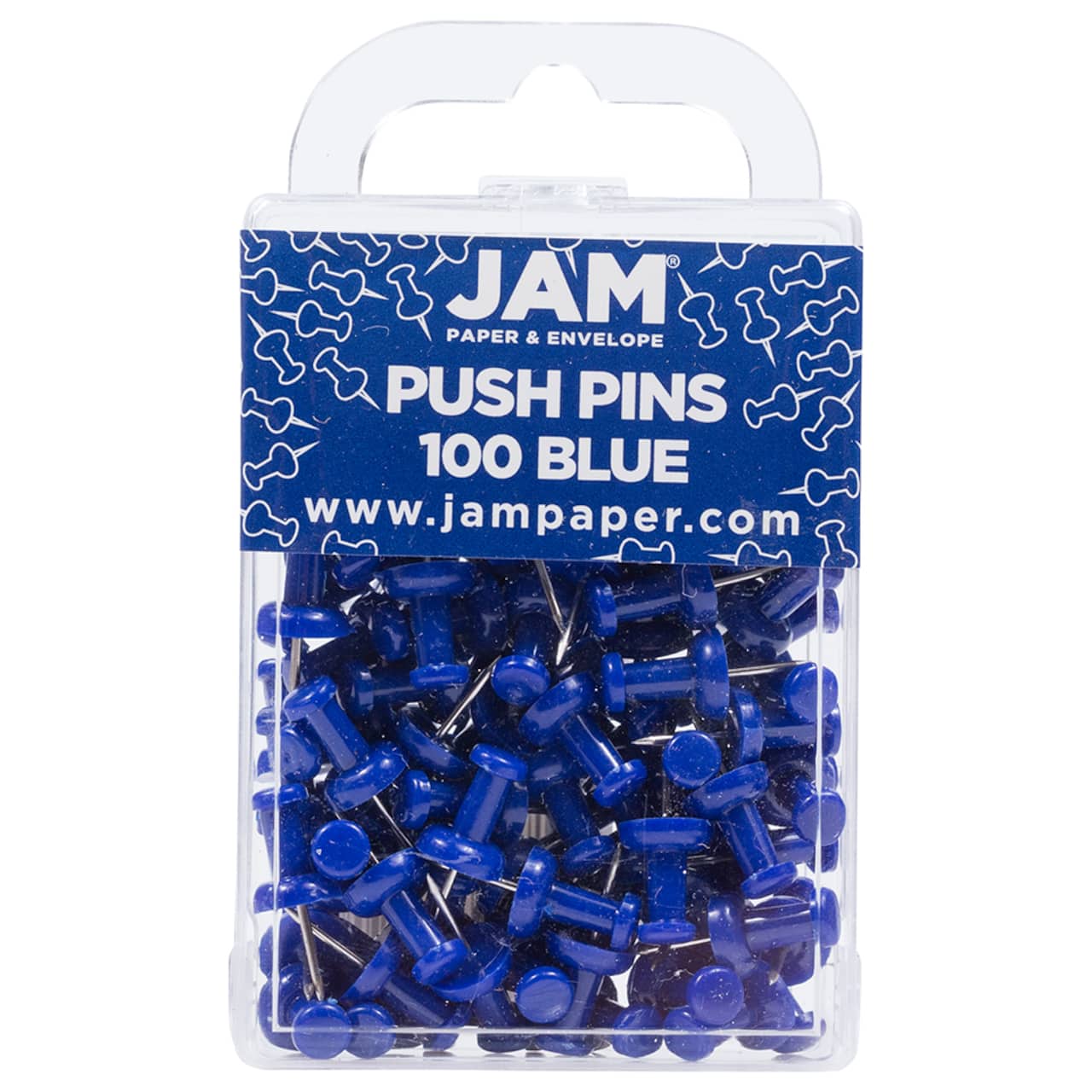 JAM Paper Colorful Standard Push Pins, 100ct.